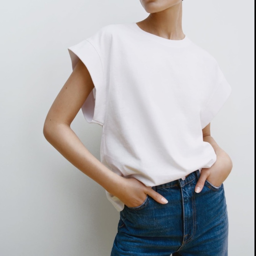 Zara ribbed tee vest shirt
